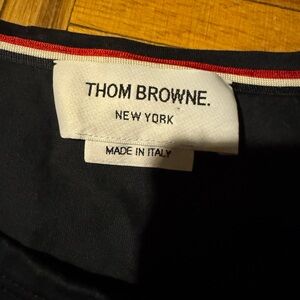 Thom Browne Black Garment with Label Detail